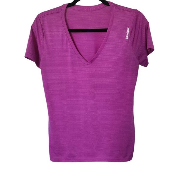 Reebok Womens Activewear Short Sleeve V-Neck Top *no size tag - Picture 1 of 4